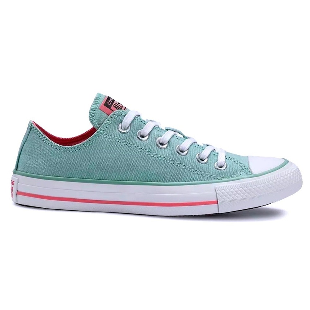 CONVERSE CHUCK TAYLOR All Star Low Top Aqua Blue Ocean Mint Neon Coral Womens 5